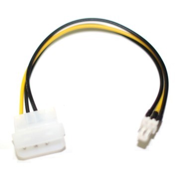 4-Pin Molex Connector (Male) to Standard 3-Pin Fan Connector (Male)