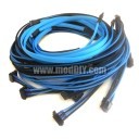 OCZ ZX Series Single Sleeved Power Supply Modular Cables Set (Black/UV-Blue)
