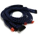 EVGA NEX Classified Premium Single Sleeved Power Supply Modular Cables Set (Black/Blue Mixed)