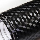 Extra 3D Black Carbon Fibre Sticker 3D Matt Dry Vinyl with Texture