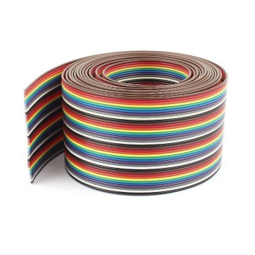 2.54mm Pitch Dupont 40-Pin Rainbow Flat Ribbon Cable