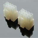 8-Pin Motherboard Power Female Connector w/ Pins - Transparent White