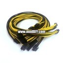 Corsair AX1200i Premium Single Sleeved Power Supply Modular Cables Set (Black/Yellow)