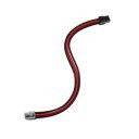 Premium Silicone Wire Single Sleeved 6 Pin PCI-E Extension Cable (Black/Red)
