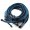 Seasonic X1250 Single Sleeved Modular Cables - Black / UV Blue (70cm)