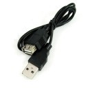 USB 2.0 Extension Cable - Black (60cm)