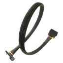 Molex 4 Pin to SATA Power Supply Sleeved Cable with Latch 30cm