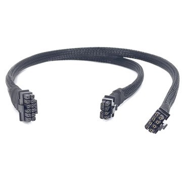 GPU 2 x Mini 8 Pin to 12VHPWR 16 Pin Cable for Supermicro 4125GS 741GE