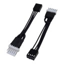 PC CPU Fan 6 Pin Male to Standard 4 Pin PWM Female Cable Adapter for HP