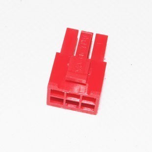 6-Pin PCI-Express Power Female Connector w/ Pins - UV Red