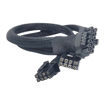 GPU 2 x Micro 8 Pin to 12VHPWR 16 Pin Cable for HP ML350 G10