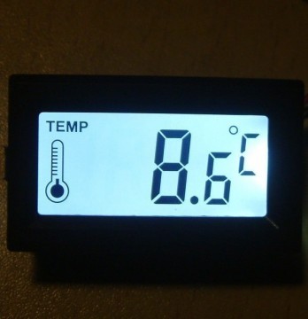 LCD Digital Thermometer w/ White LED Backlight