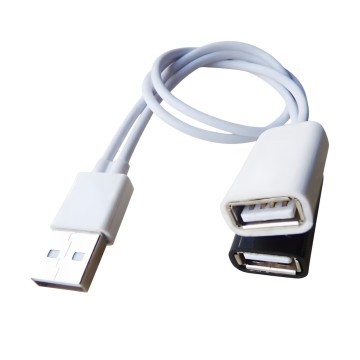 USB Type A Male to Dual Type A Female Cable 30cm