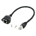(NEW) 1000M CAT6 RJ45 Ethernet Extension Cable with Panel Mount