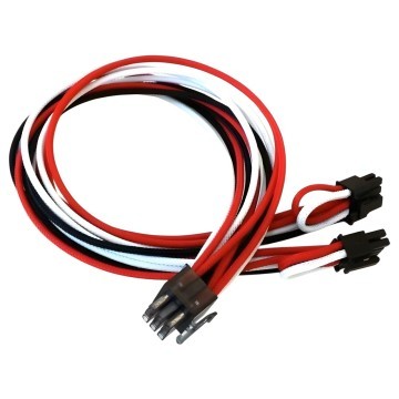 Premium Single Sleeved 9 Pin to Dual 8 Pin PCIE Cable 50cm for Super Flower