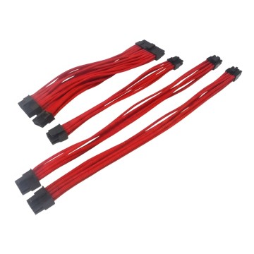 Premium Single Sleeved Modular Cables Set Red for Corsair AX760