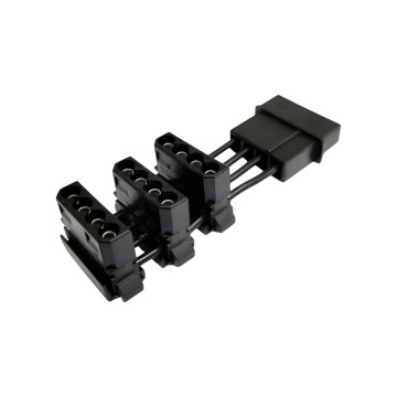 Computer Power Molex 4 Pin to 3 x Molex 4 Pin Cable Splitter