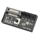 12V 4 Pin PC Chassis PWM Fan Hub Speed Controller Powered by SATA