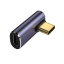 USB 4 40Gbps Type C to Type C Side Angled Adapter with Metal Housing