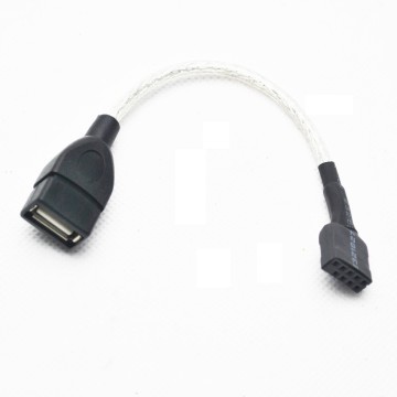 10-Pin USB Motherboard Internal Header to USB Female Cable Adapter