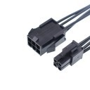 Premium 6 Pin PCIE to 4 Pin CPU EPS Power Adapter Cable 10cm All Black