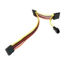 2.54mm 5 Pin Female to 2x SATA and 3 Pin Fan Power Cable Adapter