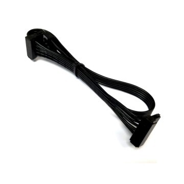 5 Pin to 2x SATA Premium All Black Ribbon Wire Modular Cable