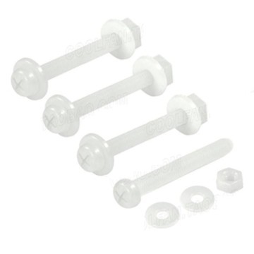 Anti-vibration Plastic Fan Screws Set - White (M4 x 40mm)