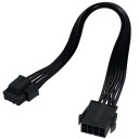Single Braid 8 Pin PSU EPS Extension Cable 50cm Black