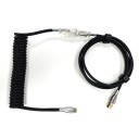 Premium Sleeved Pro Coiled Keyboard Cable USB-A to USB Type-C (250cm)
