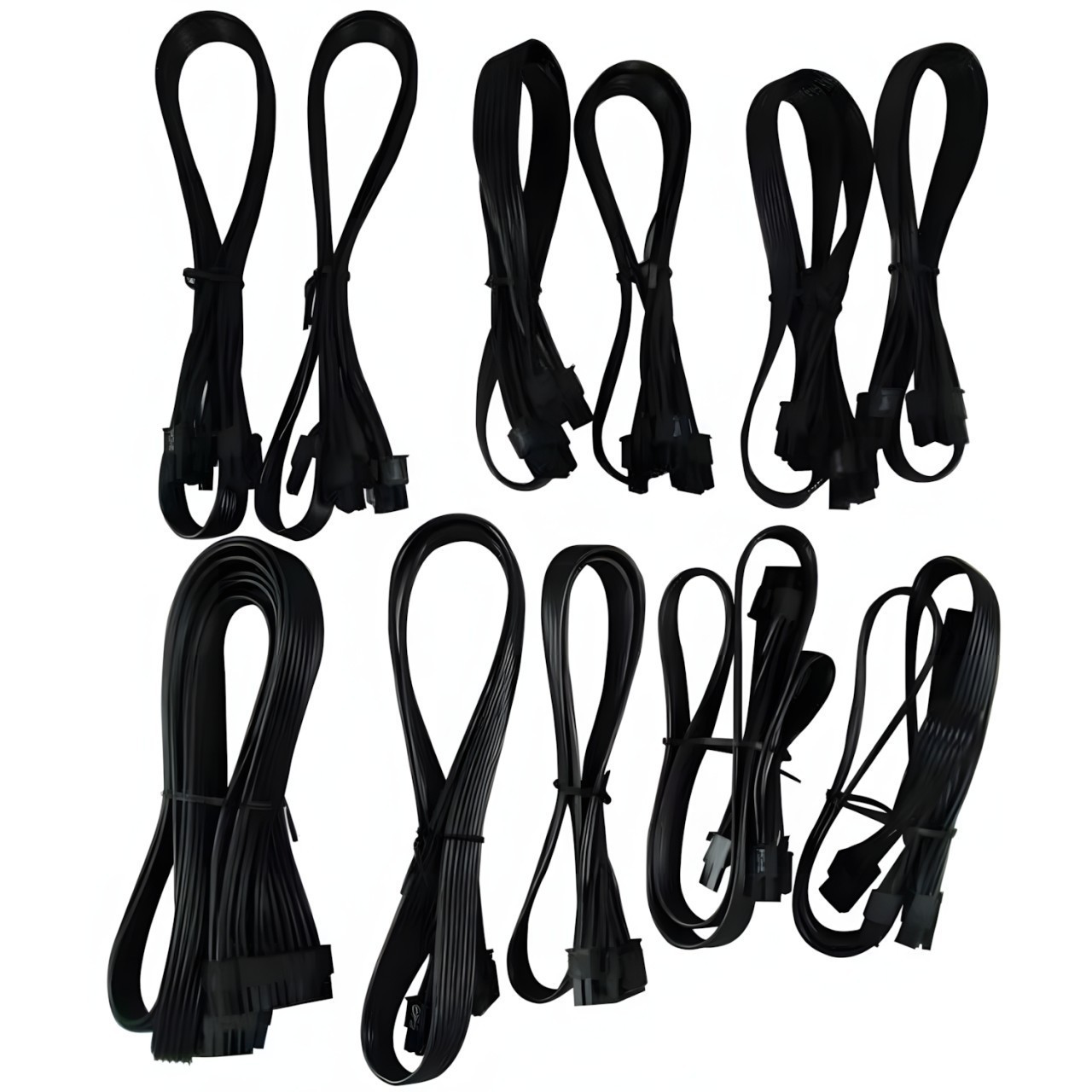 Custom Length Premium Black Ribbon Modular Cable 24 Pin Main for ...