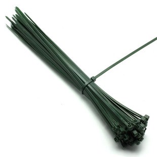 Heavy Duty Dark Green Cable Tie Wrap - 200mm x 3.2mm