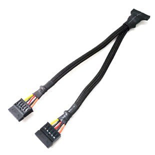 SATA Power Y Splitter Cable (Black Sleeving)