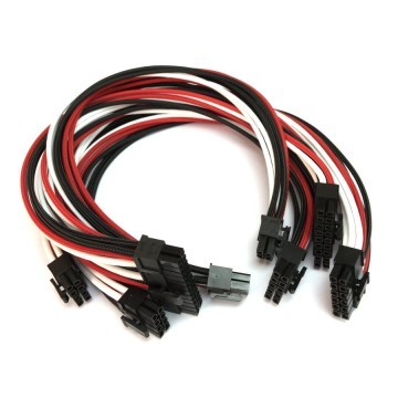 Corsair AX Premium Single Sleeved Modular Cable Set (Black/Red/White)