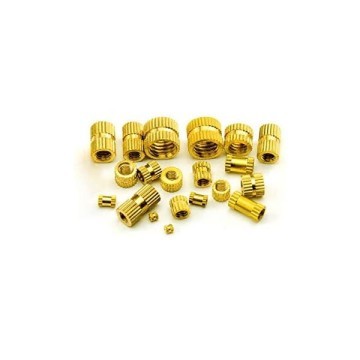 M1x0.25 H65 Brass Circular Knurl Nut