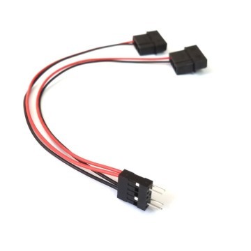 Dual 4-Pin Molex to 10-Pin USB Male LED Header
