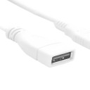USB 3.1 Type A Female to USB C Type C Male Adapter OTG Cable White