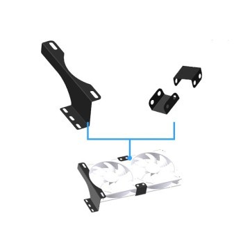 GPU Cooling PCI Slot Vertical Fan Mounting Kit Metal Bracket