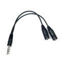 3.5mm 1 Male to 2 Female Extension Audio Y Splitter Cable
