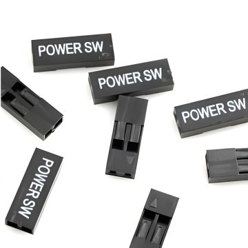 Dupont 2 Pin Female Motherboard Power Switch Connector Black