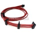 SeaSonic S12II 620W 5-Pin to 4x SATA Modular Power Supply Sleeved Cable (Red)