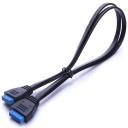 USB 3.0 20-Pin Internal Header Adapter Cable - Female to Female (50cm)