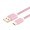 Premium Gold Plated Micro USB Fast Charge Cotton Sleeved Cable (Pink)