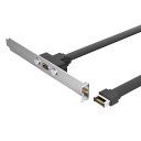 USB 3.1 10Gbps Type E to Type C Adapter Cable Panel Mount Full Profile