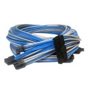 Premium Single Sleeve Power Supply Modular Cable Set Grey Blue for Corsair