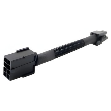 MODDIY 8 Pin to 6 Pin Power Supply Sleeved Cable 10cm
