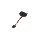 SATA Power 15 Pin to Laptop Drive Slimline 6 Pin Adapter Cable 6cm