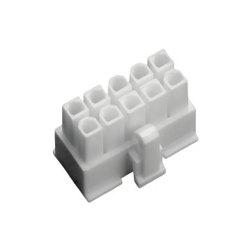10 Pin PSU Modular Power Female Connector with Pins White