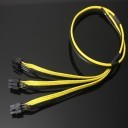 Bitcoin Ethereum Mining Triple 6Pin PCIE to Open End Split Power Cable