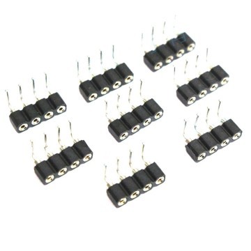 RGB 12V LED Light Strip 4 Pin Male Female 90 Degree Angled Connector